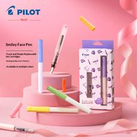 Japan PILOT KAKUNO FKA-1SR Smiley Fountain Pen With Ink Refill Absorber Writing Smooth Stationery School Supplie Office Gift Box