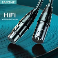 SAMZHE XLR Cable Karaoke Microphone Sound Cannon Cable Plug XLR Extension Mikrofon Cable for Audio Mixer Amplifiers XLR Cord