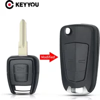 KEYYOU For Vauxhall Opel Astra Zafira Vectra Omega 2 Buttons Replacement HU46 Blade Key Case Car Flip Remote Key Shell Modified