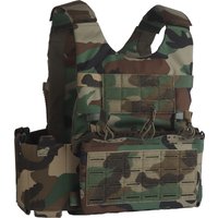 SS Style LV119 Plate Carrier Set 2in1 Fast Switchable Chest Rig for Airsoft Hunting Vest Lightweight Carry Tiger Stripe Camo Mag