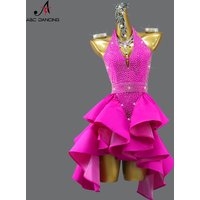 Latin Dance Competition Dresses Dancewear Skirt Womens Top Suit Female Urban Ballroom Girls Sexy New Costume Sport Party Clothes