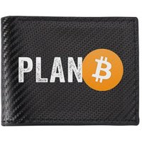 Plan B Bitcoin symbol orange circle Men's Wallets Simple Business Modern Stylish Printing Design Gifts For Father Boyfriend Chri