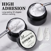 Misscheering 5g Gypsum 3D Nail Gel Sandy Texture No Wipe UV LED Soak Off Embossed Sculpting Gel for DIY Salon Nail Art Design