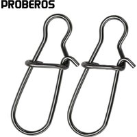 PRO BEROS 50Pcs Fishing Snaps Clip Lock High Strength Strong Stainless Steel Duo Lock Snap Quick Change Lure Tackle
