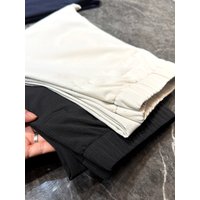 Men's Summer Casual Pants Breathable Thin Elastic Waist Straight Leg Polyester Fiber Easy Care Anti-Wrinkle Lightweight