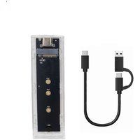 .2 NVME PCIe NGFF SATA Dual Protocol SSD Case Clear USB Type C 10Gbps PCI-E M2 SSD Transparent External Enclosure Hard Disk Box