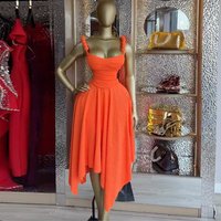 2026 Spring New Women Temperament Design Sense Strapless Top Irregular Midi Skirt Set Sweet Elegant Slim Fit