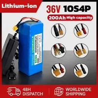 LIDIKALA Langstrecken 36V 200000mAh 10S4P 18650 Li-Ionen-Akku mit integriertem Smart-BMS, mit XT60- & DC-Anschluss, wiederaufladbarer Ersatzakku für Elektrofahrräder und Elektroroller.