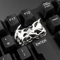 Personalized Keycap Hollow Out Silver Gery Gold Keyboard Caps Gaming Accessories ESC Delete Direction Key Cap Metal Resin Keycap