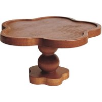 New French Retro Lace Wooden Tray High Foot Tray Aromatherapy Candle Tray Storage Tray High Foot Tray Decorative Ornaments New