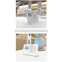 Strong Magnetic Acrylic Price Tag 5Pcs Transparent L Table Picture Frame Small Name Card Sign Display Holder Label Paper Tags