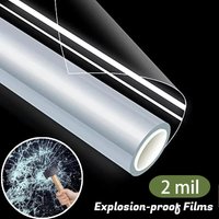 Explosion-Proof Safety Window Film Transparent Safety Glass Protective Film Self-Adhesive Shatterproof And Explosion-Proof Film.