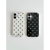 Minimalist Black White Polka Dot Pattern Phone Case For iPhone 17 AIR 16 15 14 13 12 11 Pro Max XR XSMAX 78 PLUS MINI Y2K Cover