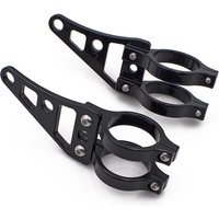 2Pcs Universal Motorcycle Headlight Mount Bracket Fork Ear Chopper Headlamp Holder Clamp 39-41mm for For Harley Bobber Racer