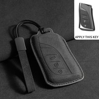 3 Buttons Suede Car Key Case Cover Fob Shell For Lexus UX ES UX200 UX250h ES200 ES300h ES350 US200 US260h Protector Accessories