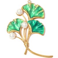 3pcs/Lot Large Stainless Steel Enamel Ginkgo Leaf DIY Charms Starfish Necklace Pendant Women Lucky Fish Bone Jewelry Wholesale