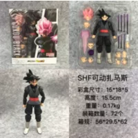14cm Dragon Ball Black Goku Zamasu Anime Action Figure Super Saiyan Movie Version Dbz Model Multiple Accessories Toys Gifts