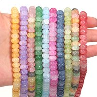 5x8mm Colorful Rondelle Glass Beads Loose Spacer Flat Round Abacus Jade Beads For DIY Charms Bracelet Necklace Decor Accessories image 4