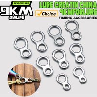 20~100Pcs Fishing Solid Ring Stainless Steel Sea Fishing Lures Connectors Jigging Rings Swivels Fishing Snap Accessories Tackle