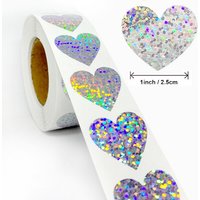 100-500PCS Heart Stickers Star Rolling Sticker Thank You Small Packaging Stickers Lables Home Made Pack Sticker Roll TZ305