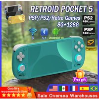 Retroid Pocket 5 RP5 Handheld Game Console 5.5 Inch 1080P OLED Touch Screen 8+128G Android13 WIFI6 BT5.1 PSP PS2games Gift image 4