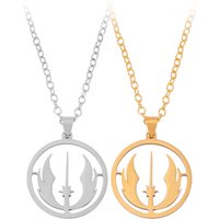 Stainless Steel Necklaces Jedi Order Symbol Logo Pendant Chain Star Gothic Necklace For Women Man Gifts