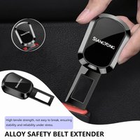 Car Seat Belt Extender Plug Mirror Metal Extend Lock Buckle For SsangYong Rexton Kyron Torres 2024 2023 evx 2012 Actyon Korando