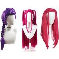 Halloween KPOP Cosplay Wig Heat Resistant Synthetic Hair for Women Girls Group Roleplay Props Carnival Synthetic Wig for Girls