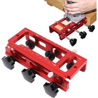 2.5in-5in Hinge Jig Door Hinge Jig Aluminum Alloy Template Kit for Router Adjustable Mortise Jig for 2.5in-5in Hinges