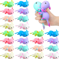 Axolotl Squishy Toys Stress Balls Salamander Squishy Dough Ball, Sensory Toys Fidget Balls, Stress Relief Toy Party Favors Gifts