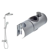 Rail Head Bracket Holder Adjustable Shower Head Holder Shower Rail Head Slider Holder Base Bracket Slide Clamp Replacement