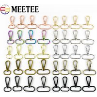 Meetee 5/10Pcs 16-50mm Metal Buckles Bag Strap Lobster Clasp Swivel Trigger Snap Hook Carabiner KeyChain DIY Bags Accessories