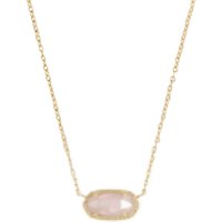 Crystal Gemstone Pendant Necklace for Women Mom Girls 18K Real Golden Plated Birthday christmas Jewelry Gifts for Her