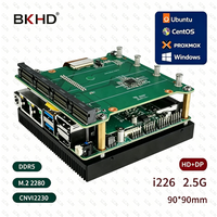 Mini NAS Motherboard X86 Development Board 4*M2 NVME Expansion Board 12th Gen Intel N100 DDR5 2X I226-V 2.5G Network Card