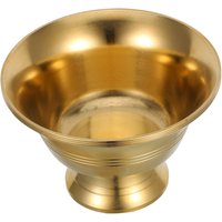 Brass High Foot Water Bowl for Worship Offering and Meditation Decorative Altar Bowl Sacrificial Utensil Multi-Function Ritual