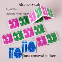 10PCS/Lot Wet And Dry Alcohol Pack Tempered Glass Camera Lens Phone Screen Dust Removal Dry Wet Cleaning Wipes Paper tools Set