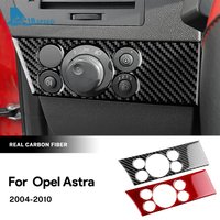 Real Soft Carbon Fiber Sticker For Vauxhall Opel Astra H MK5 2004 2005 2006 2007 2008 2009 2010 Car Driver Headlight Switch Trim
