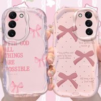 Bowknot Wave Case for Samsung Galaxy A53 A50 A50S A36 A35 A34 A32 A30 A26 A25 A24 A20 A16 A15 A06 A05S A05 M55 M54 M35 5G Cover