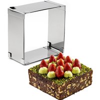 Stainless Steel Cake Mold Ring Adjustable Square Mousse Circle Cake Decorating Tool Cake Cutter Mousse Dessert Baking Mould