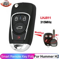 KEYECU 315MHz LHJ011 Upgraded 3 Button Car Remote Key For GM Hummer H2 Chevrolet Avalanche Cadillac Escalade 2003 2004 2005 2006