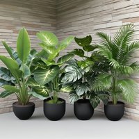 1PC Tropical Palm Artificial Turtle, Bamboo Plant Branch, Plastic Turtle Leaves Used for DIY Family, Wedding Decoration