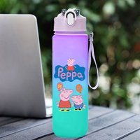 750ml Peppas Pig Gradient Water Bottles High-capacity School Kids Straw Cup Girl Boy Portable Office Travel Outdoor Drink Bottle