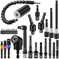 105 ° Turning Screwdriver Joint Electric Drill Corner Socket Screwdriver Head Hexagonal Conversion Extension Tool Set