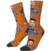 "Lando Norris - LN4" - By P FashionArt Socks Harajuku Absorbing Stockings All Season Long Socks for Man's Woman Birthday Present