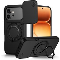 Sliding Camera Lens Protection Armor Case For Honor 600 Pro Global Metal Ring Stand TPU Frame Hard Plastic Phone Cover Fundas