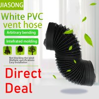 Black Ventilation Duct 3.2inch to 20inch Flexible Ducting Pipe Air Duct Aluminum Insulated Flexible Hose Kit Indoor Outdoor Fresh Air System Dryer Exhaust Pipe Exhaust Fan Bathroom Heater Kitchen