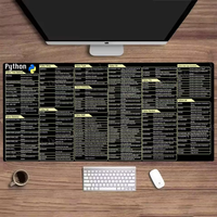 Python Programing Cheat Sheet Pycharm Shortcut Keys Mouse Pad Keyboard Mousepad Software Gaming Desk Mat Rubber Protector Office
