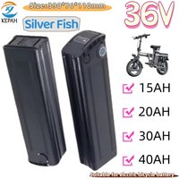 36V Silver fish Li-Ion 18650 Electric Bike Bicycle Battery Pack 36V 15/20/30/40/50/60Ah for Lithium battery Folding City Bike