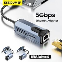 5000Mbps USB Network Card 5Gbps High Speed Wired Adapter USB3.0 Type-C to RJ45 Ethernet Converter HUB For MacBook Notebook PC