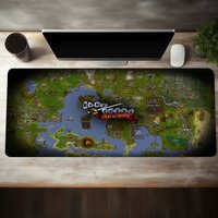 R-Runescape Osrs Game Mousepad Large Keyboard Desk Mat Gaming Mouse Pad LockEdge Non-slip Mat